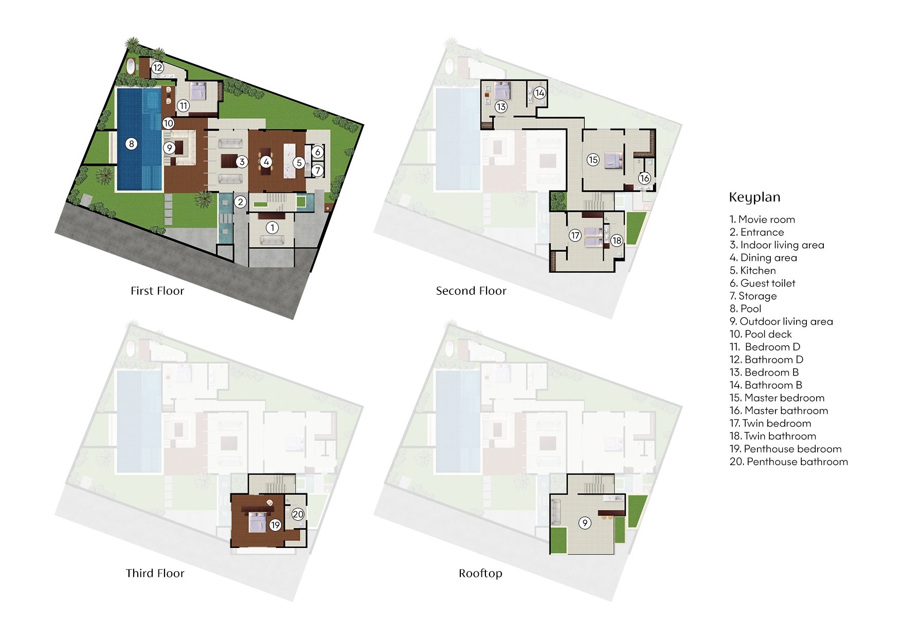 Five Palms Villa Floorplan